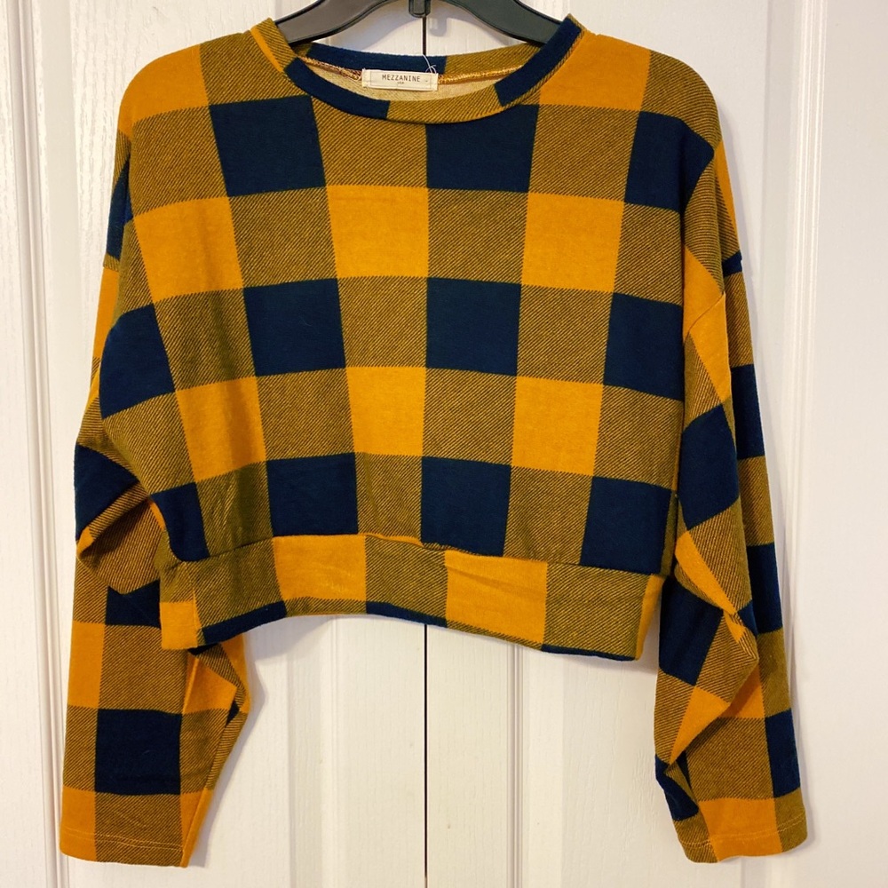 Plaid Crop Long Sleeve